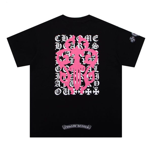 Designer Men T Shirt Vintage Streetwear Combed Cotton Cross Motif Graphic Oversized Relaxed Fit Couple Top